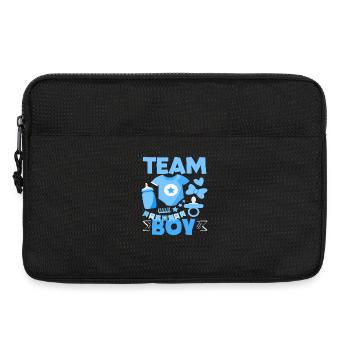 Révélation du sexe de la Team Boy Baby Shower Bleu - Sacoche pour ordinateur portable 13 pouces - noir - Devant