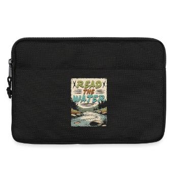 Fly Fishing Fly Angler Read The Water - Laptop bag 13" - black - Front