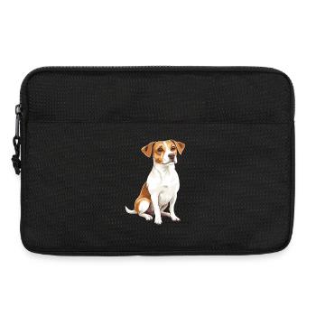 Jack Russel Terrier Design Illustration - Sacoche pour ordinateur portable 13 pouces - noir - Devant