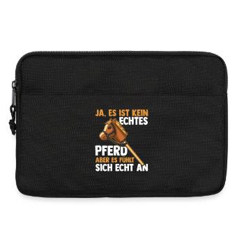 Steckenpferd Hobbyhorse Hobby Horsing - Laptoptasche 13" - Schwarz - Vorne