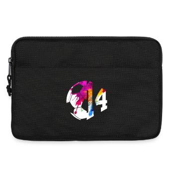 NR. 14 FUßBALLER NUMMER 14 FUßBALL 14. GEBURTSTAG - Laptoptasche 13" - Schwarz - Vorne