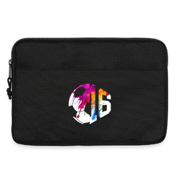 NR. 16 FUßBALLER NUMMER 16 FUßBALL 16. GEBURTSTAG - Laptoptasche 13" - Schwarz - Vorne
