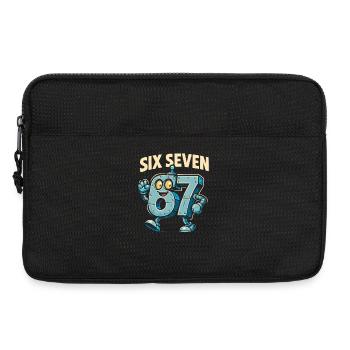 Six Seven 67 Italian Brainrot Robot Meme Humor - Laptop bag 13" - black - Front