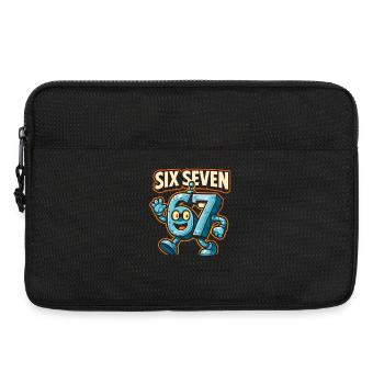 Six Seven 67 Italian Brainrot Robot Meme Humor - Laptop bag 13" - black - Front