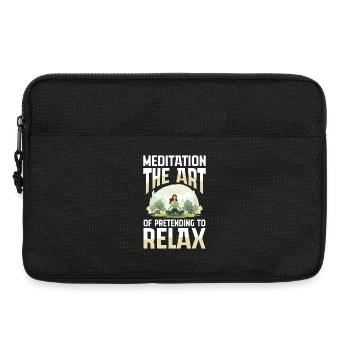  Meditation The Art Of Pretending To Relax - Laptoptasche 13" - Schwarz - Vorne