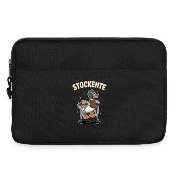  Stockente Lustiger Wortwitz Ente Mit Kruecken - Laptoptasche 13" - Schwarz - Vorne