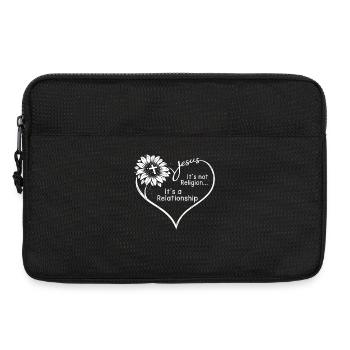 Christlicher Sonnenblumen Glaube Betet Jesus - Laptoptasche 13" - Schwarz - Vorne