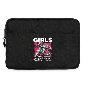 Quad ATV Femme Fille Quad Quad - Sacoche pour ordinateur portable 13 pouces - noir - Devant