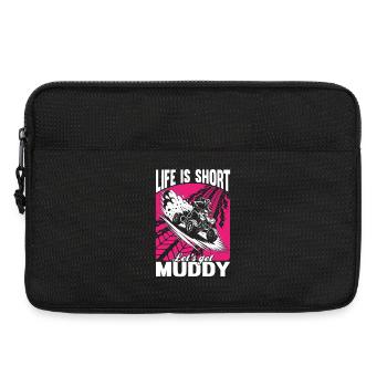 Quad ATV Femme Fille Quad Quad - Sacoche pour ordinateur portable 13 pouces - noir - Devant