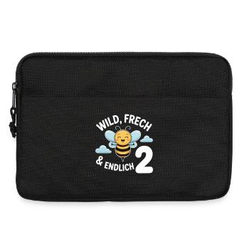 Bienchen Endlich 2 Jahre Mädchen Geburtstagsmotiv - Laptoptasche 13" - Schwarz - Vorne