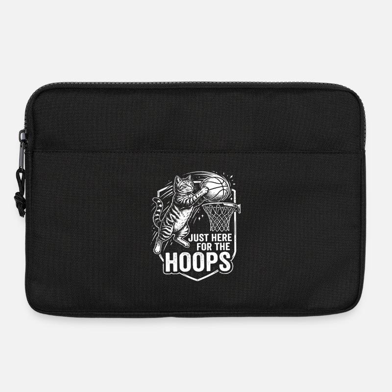 Cat Dunk Hoop: Just Here for the Hoops - Laptop bag 13" - black