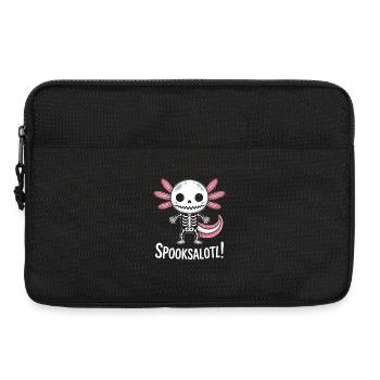 Spooksalot: Pink Feather Skeleton - Laptop bag 13" - black - Front