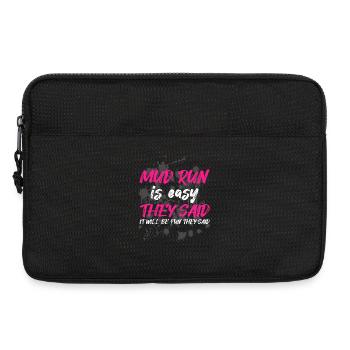 Mud run is easy, they said Mud Run Muddy Race - Laptop bag 13" - black - Front