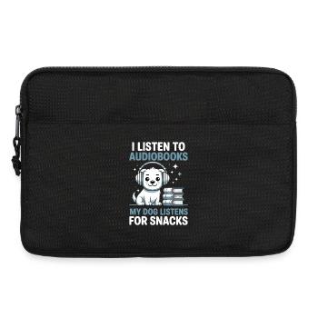 Fans de livres audio des chiens lisant un cadeau de lecture - Sacoche pour ordinateur portable 13 pouces - noir - Devant