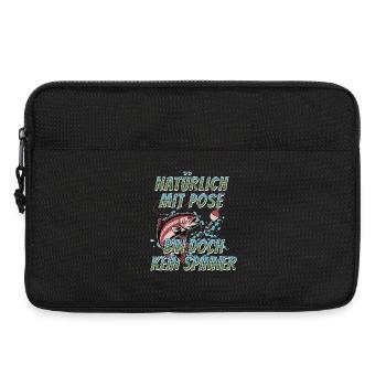 Angeln mit Pose bin doch kein Spinner - Laptoptasche 13" - Schwarz - Vorne