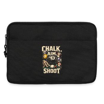 8-Ball Billard Chalk Aim Shoot - Laptoptasche 13" - Schwarz - Vorne
