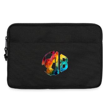 NON. 18 FOOTBALLEUR NUMÉRO 18 FOOTBALL 18E ANNIVERSAIRE - Sacoche pour ordinateur portable 13 pouces - noir - Devant
