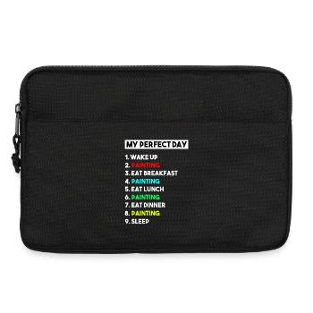 My Perfect Day Painting Funny Artist Schedule - Laptop bag 13" - black - Front