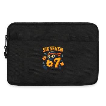 Six Seven 67 Italian Brainrot Ninja Humour Drôle - Sacoche pour ordinateur portable 13 pouces - noir - Devant
