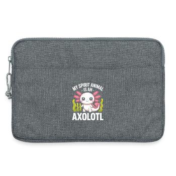 Mein Geist-Axolotl - Laptoptasche 13" - Grau meliert - Vorne