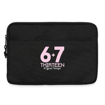 13th Birthday Shirt Funny Meme 67 Birthday 13 - Laptop bag 13" - black - Front