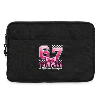 13th Birthday Shirt Funny Meme 67 Birthday 13 - Laptop bag 13" - black - Front
