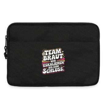Team Braut Wir Eskalieren Crew Squad JGA Frauen - Laptoptasche 13" - Schwarz - Vorne