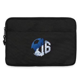NON. 16 FOOTBALLEUR NUMÉRO 16 FOOTBALL 16E ANNIVERSAIRE - Sacoche pour ordinateur portable 13 pouces - noir - Devant