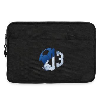 NON. 13 FOOTBALLEUR NUMÉRO 13 FOOTBALL 13E ANNIVERSAIRE - Sacoche pour ordinateur portable 13 pouces - noir - Devant