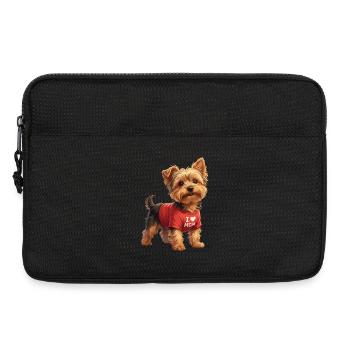 Yorkshire Terrier Herzmotiv Mama - Laptoptasche 13" - Schwarz - Vorne