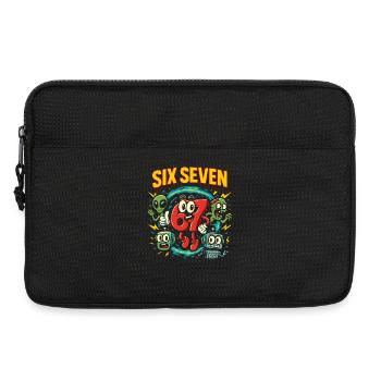 Six Seven 67 Italian Brainrot Nerd Humour Drôle - Sacoche pour ordinateur portable 13 pouces - noir - Devant