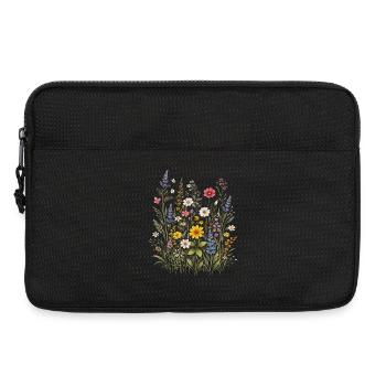 Fleurs sauvages Fleurs Fleurs Jardin botanique naturel - Sacoche pour ordinateur portable 13 pouces - noir - Devant