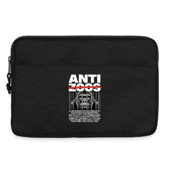 Anti Zoo Gorilla Freedom Animal Shirt - Laptoptasche 13" - Schwarz - Vorne