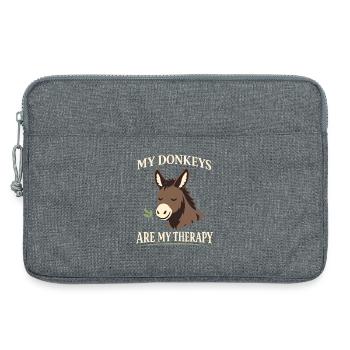 Esel-liebhaber Esel Lustiger Esel Bauernhoftier - Laptoptasche 13" - Grau meliert - Vorne