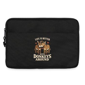 Donkey Lover Donkey Funny Donkey Farm Animal - Laptop bag 13" - black - Front