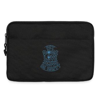 Pet Dogs Love Jesus Be Happy - Laptoptasche 13" - Schwarz - Vorne