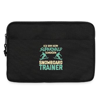 Snowboarden BIN KEIN SUPERHELD SONDERN SNOWBOARD - Laptoptasche 13" - Schwarz - Vorne