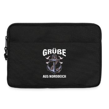 Nordsee Urlaub GRÜSSE AUS NORDDEICH Lustiges - Laptoptasche 13" - Schwarz - Vorne