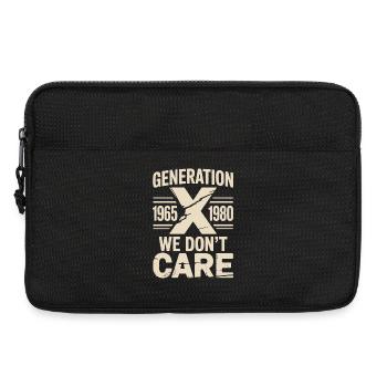 Generation X We Don’t Care Retro - Laptoptasche 13" - Schwarz - Vorne