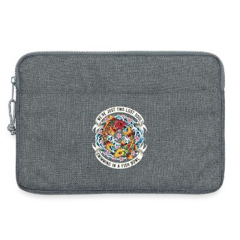 Koi Fish Japan Tattoo Saying - Laptop bag 13" - heather grey - Front