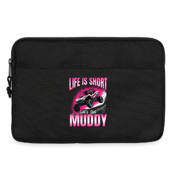 UTV Off Road Girl Woman 4 Wheeler Side by side - Laptoptasche 13" - Schwarz - Vorne