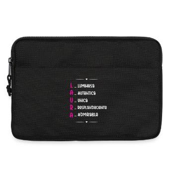 Laura Personalized Name - Laptop bag 13" - black - Front