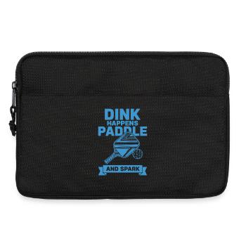 Pickleball Dink Happens Paddle And Spark Funny - Laptop bag 13" - black - Front