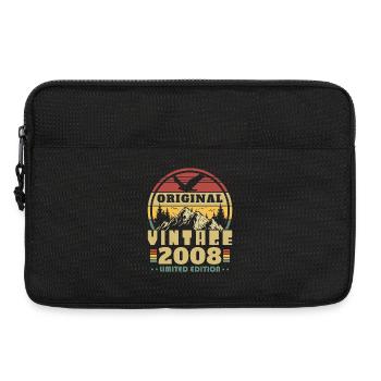2008 Vintage Rétro Cadeau d’anniversaire - Sacoche pour ordinateur portable 13 pouces - noir - Devant