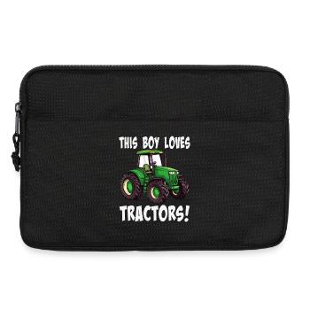 Dieser Junge liebt Traktoren - Laptoptasche 13" - Schwarz - Vorne