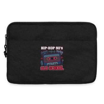 Hip Hop 90s Oldschool Cassette Retro - Laptop bag 13" - black - Front