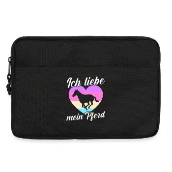 Reiten Pferdeliebhaber Reiterhof Pferde - Laptoptasche 13" - Schwarz - Vorne