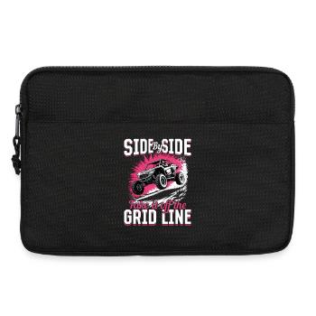 UTV Off Road Girl Woman 4 Wheeler Side by side - Laptoptasche 13" - Schwarz - Vorne