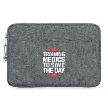 Un paramédic forme des ambulanciers pour sauver un éducateur EMS - Sacoche pour ordinateur portable 13 pouces - gris chiné - Devant