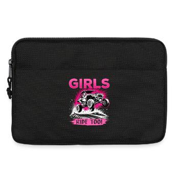 UTV Off Road Girl Woman 4 Wheeler Side by side - Laptop bag 13" - black - Front